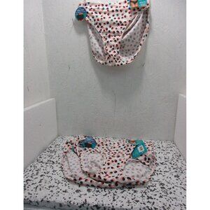 Vanity Fair Women's 6 pairs 18291 Beyond Comfort Bikini White Print  7/L New